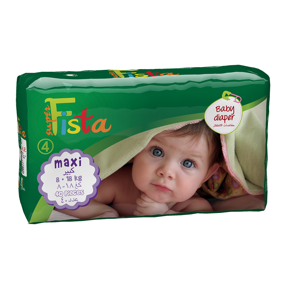 Super Fista Maxi 40 Peds 8-18 Kg, Baby Diapers