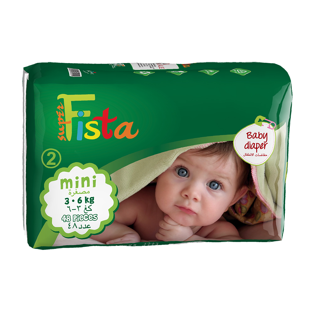 Super Fista Mini 48 Peds 3-6 Kg, Baby Diapers
